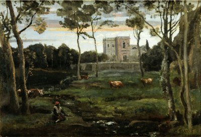 Der Park der Villa Doria-Pamphili, Rom von Jean Baptiste Camille Corot